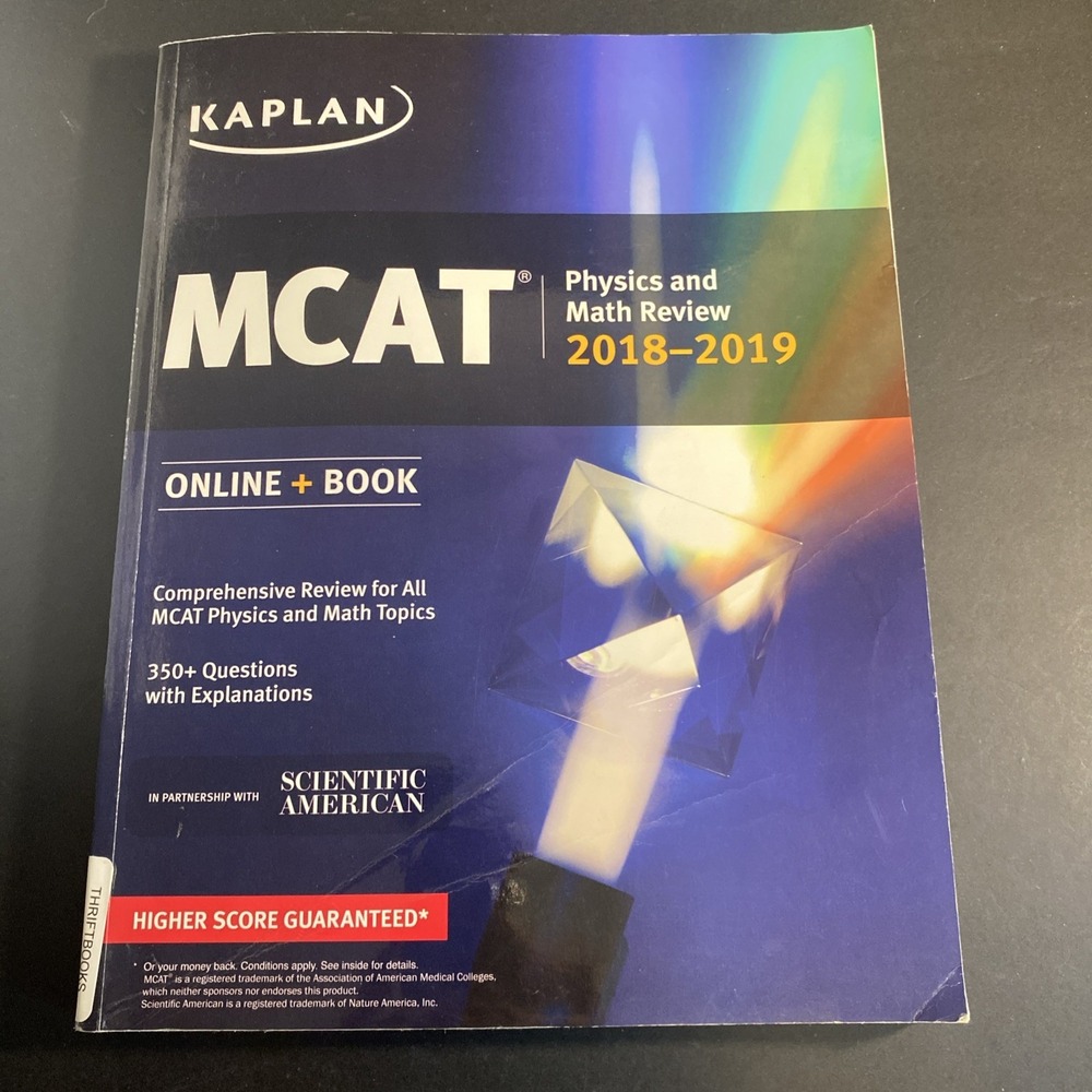 MCAT Physics and Math Review : Online + Book Paperback Kaplan